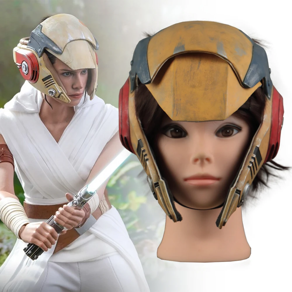 Звездные войны 9 The Rise of Skywalker Rey Helmet Cosplay Mask бутафория для маскарада латексные