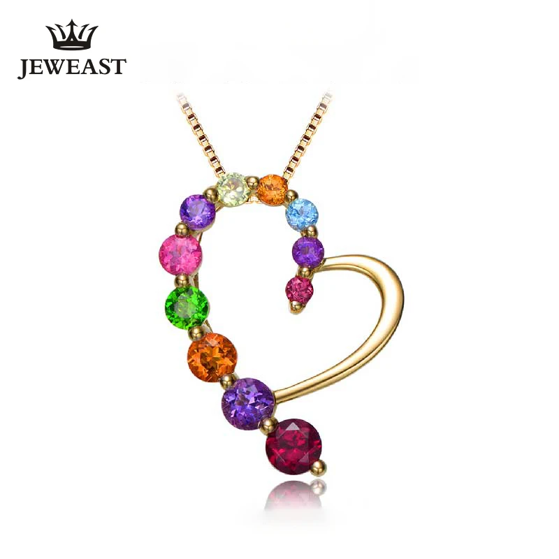 ENZO Natural Garnet 14K Pure Gold Pendant Real AU 750 Solid Upscale Trendy Classic Party Fine Jewelry Hot Sell New 2020 | Украшения и