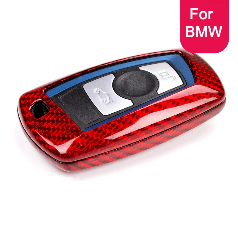 100% чехол для автомобильного ключа из углеродного волокна BMW F20 F21 F22 F23 F30 F31 F32 F33 F34 F36