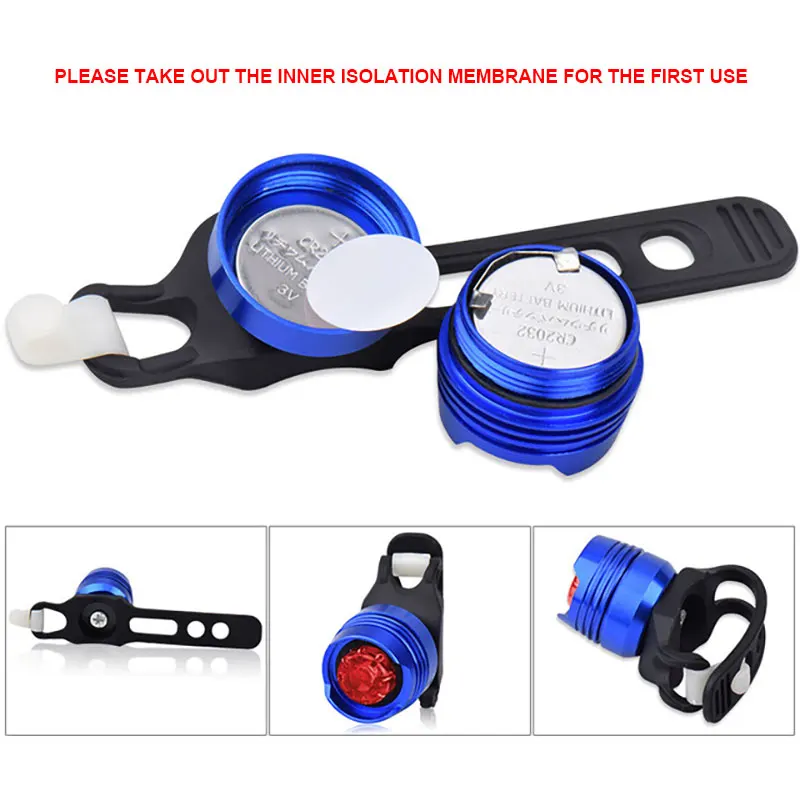 PHMAX Bicycle Light Safety Warning MTB Bike Light Rear LED Taillight Aluminum Alloy Cycling Flashlight With Battery Headlight PHMAX Bicycle Light Safety Warning MTB Bike Light Rear LED Taillight Aluminum Alloy Cycling Flashlight With Battery Headlight