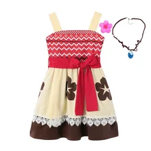 MUABABY платье для девочек «Моана»; детское летнее хлопковое Открытое платье без рукавов на бретельках; Viana; костюм принцессы для дня рождения