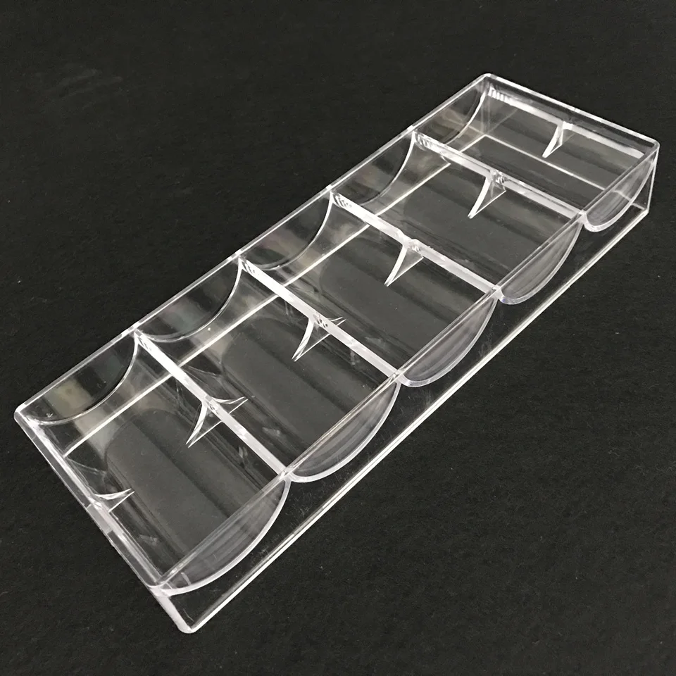 Easytoday 1Pcs Transparent Acrylic Texas Poker Chips 100Pcs Box Portable Game Chip Box Baccarat Box Tray Poker Chip Accessories (7)