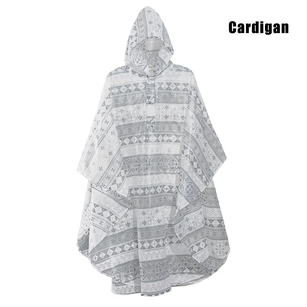 Geometry cardigan Женская Мужская водонепроницаемая куртка прозрачный плащ из этиленвинилацетата с капюшоном пончо дождевая одежда can CSV - Цвет: Geometry cardigan