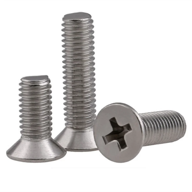 

10/50 M2 M2.5 M3 M3.5 M4 M5 M6 M8 304 Stainless steel GB819 Cross Phillips Flat Countersunk Head Screw Bolt Length 3-100mm
