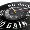 Fitness Gym Sign Weight Plate 45lbs Vinyl LP Record Wall Clock Workout Room Weightlifting Decor Artwork Clock Fitness Gift 3
