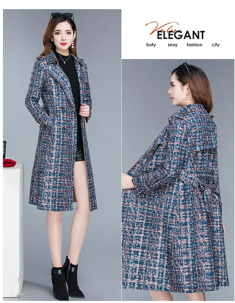 Autumn Clothing Korean-style New Style Fashion Belt Mid-length Elegant Slimming High-End Suede Trench Coat Women's