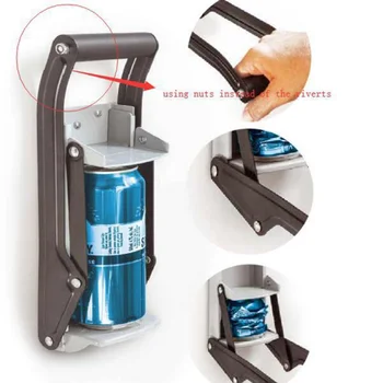 

Wall Mounted Home Dispensing Can Crusher Beer Soda Cans Smasher Bottle Crushing Recycling Tool With Built-In Bottle Opener