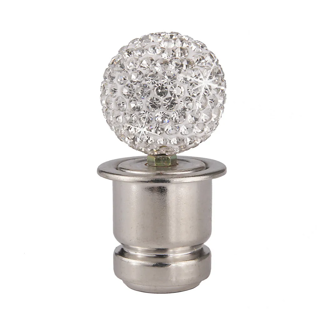 Car Cigarette Lighter Socket Plug Connector Universal Personal Auto Vehicle Metal Rhine-stone Auto Car Plug Luxury Smoke Heater