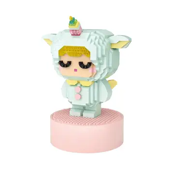 

New Mini Music Box Building Blocks Creator Sleeping Baby Angel Figures Miniature Diamond Bricks Assemblage Toys Kids 9855
