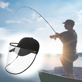 

Men Women Full Face Baseball Cap Hat Detachable Face Visor Unisex Cap Fishing Hat