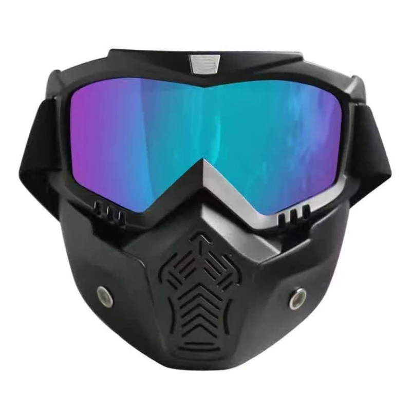 

Hot Sale Men Women Ski Snowboard Mask Winter Snowmobile Skiing Goggles Windproof Skiing Glass Motocross Sunglasses Mouth Filter