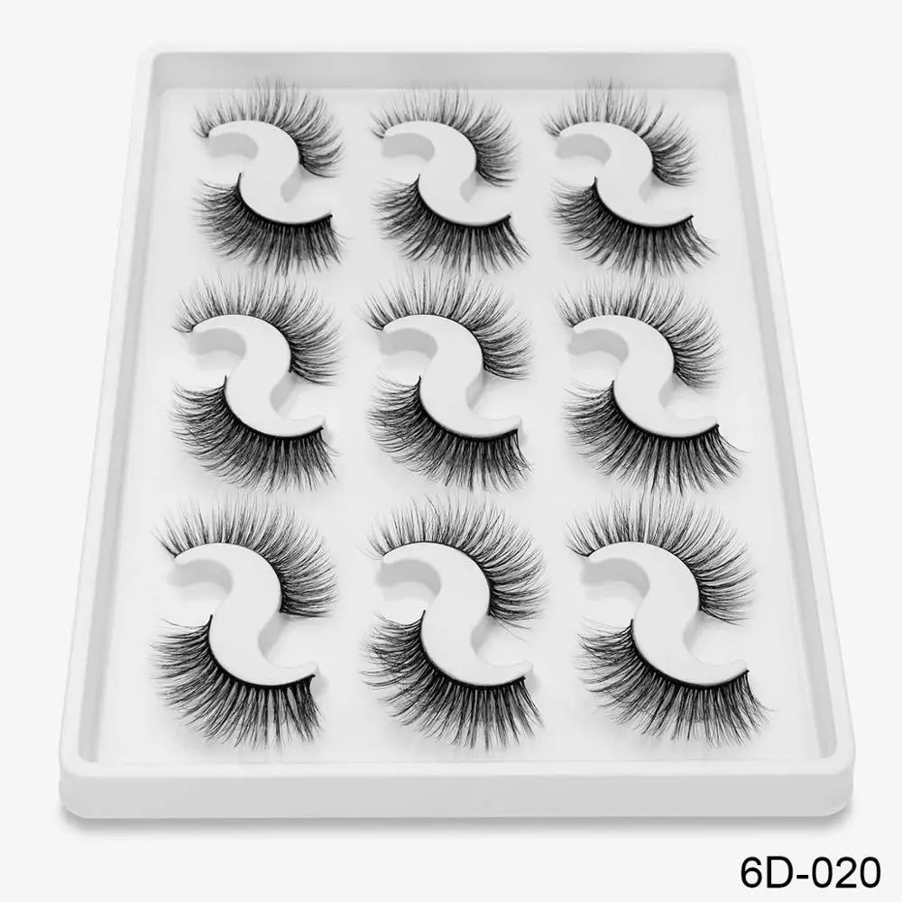 2/4/9 пар естественные длинные норковые ресницы 3D норковые ресницы толстый ручной полный газа Ресницы объемный мягкий норковые накладные ресницы - Цвет: 020