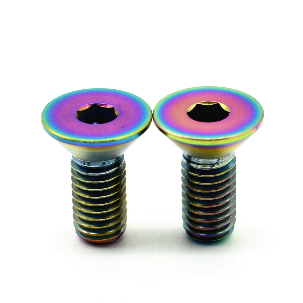 M6X10mm titanium bolts flat thex socket multiple  color (2)