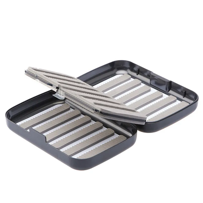 

New foam waterproof storage bait hook box fly fishing plastic four-sided bait double-layer hair hook fly hook box 30S3