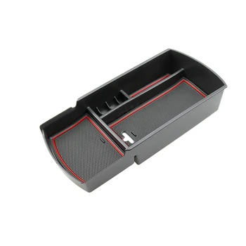 

Car Center Console Organizer Tray Armrest Storage Box for 2018 Accord Car Accessory (Red)