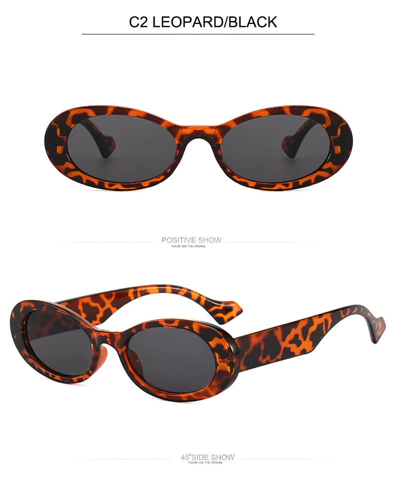 OEC CPO Vintage Oval Sunglasses Women Brand Designer Small Frame Sun Glasses Female Retro Black Yellow Round Eyewear UV400 O881