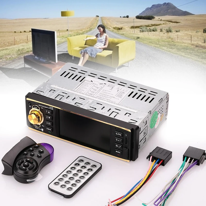 Vehemo DC12V HD Автомобильный Bluetooth MP5 W/руль универсальный пульт дистанционного управления 4,1 ''FM авто Aux в радио автомобильные аксессуары