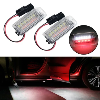 

2Pcs LED LIght Step Courtesy Door Lamp For Lexus & Toyota & Subaru BRZ White Red
