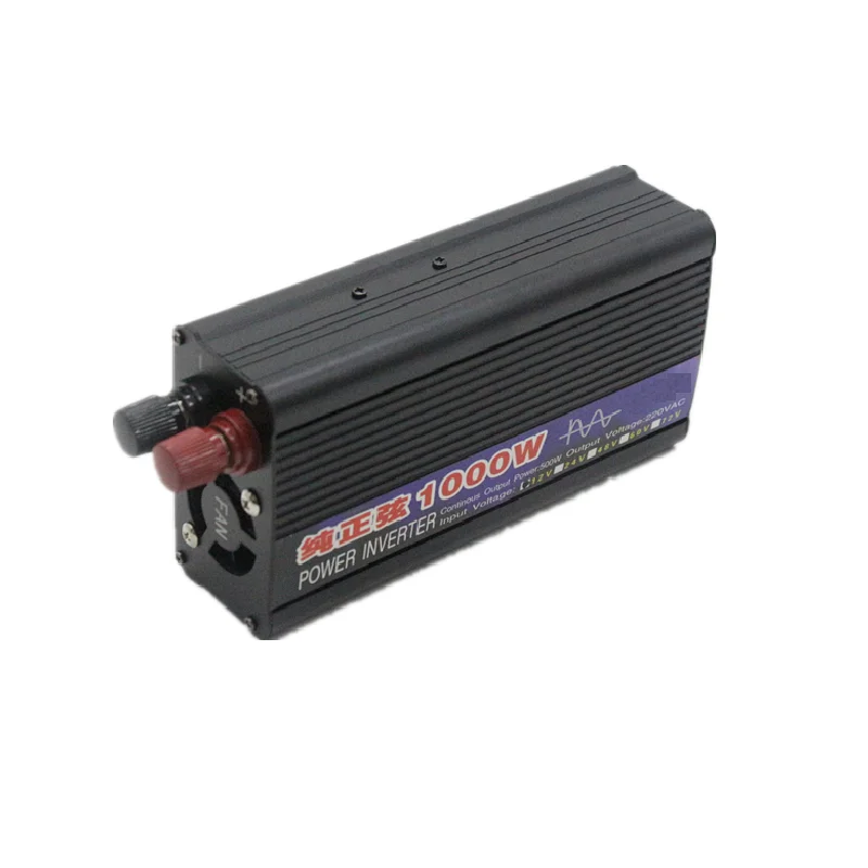 DC12V / 24V к AC220V Чистый синусоидальный инвертор 1000 Вт 50 Гц / 60 Гц Инвертор с цифровым дисплеем для домашнего хозяйства