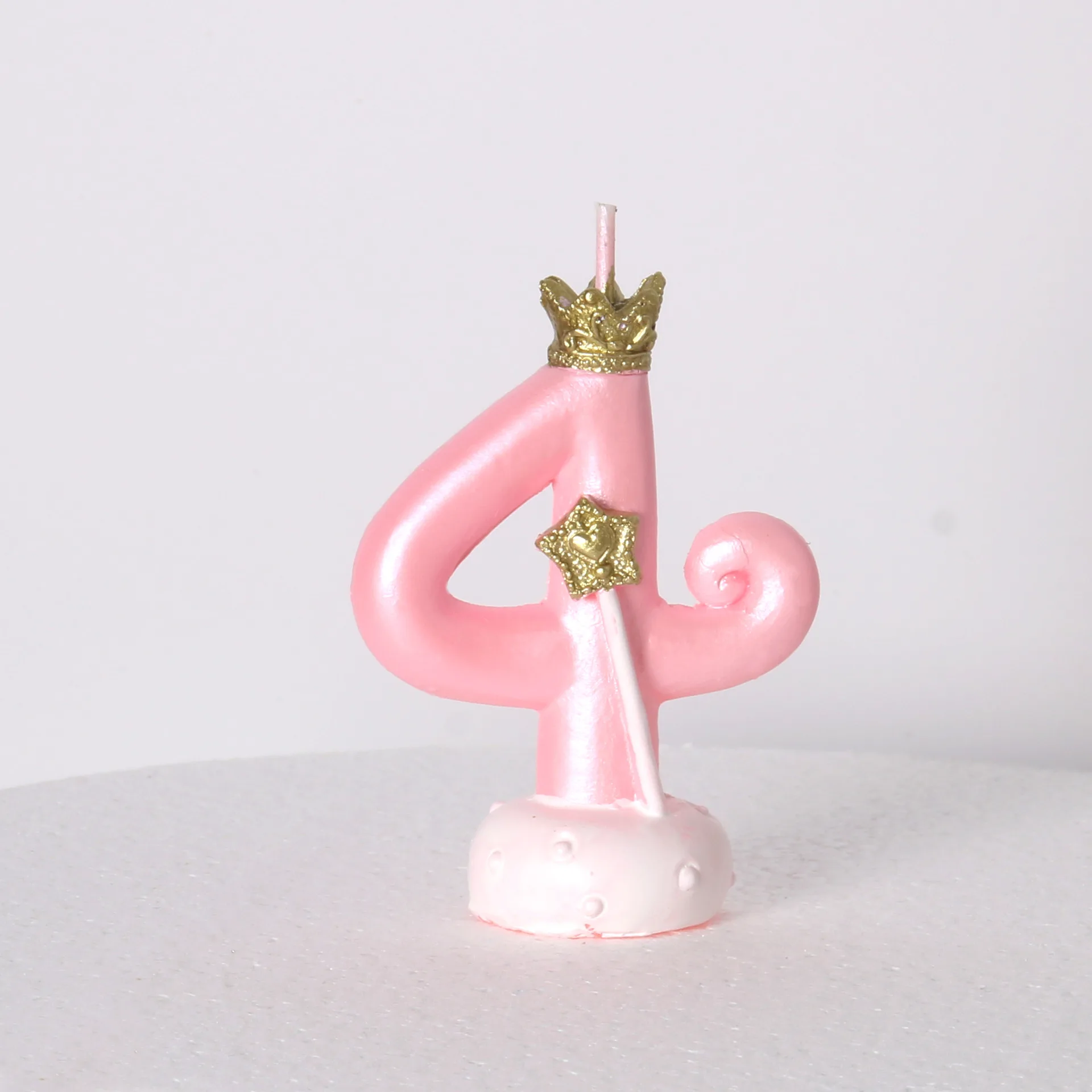crown number 4 f GIHOO свечи для торта с цифрами, свечи для дня рождения 0, 1, 2, 3, 4, 5, 6, 7, 8, 9 лет, украшения для свадебного торта - Цвет: crown number 4 f
