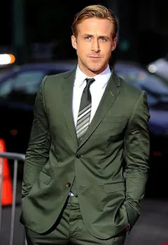 

Slim Tailored Army Green Men Suit Dark Olive Green Groom Tuxedo Latest Men Fashion Slim Fit 2 Pieces(Jacket+Pants)