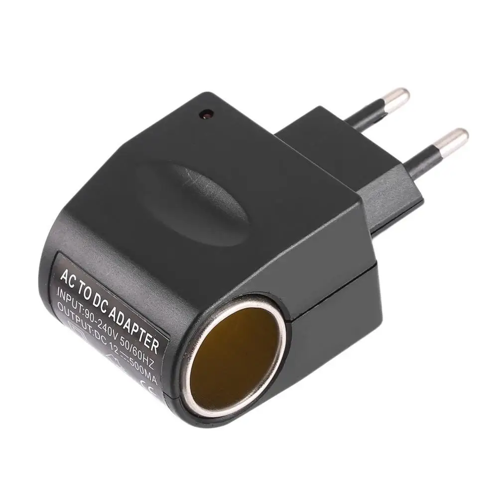 Универсальный пластик + металл 110 V 240 50 60Hz AC до 12V DC ЕС Автомобильный адаптер