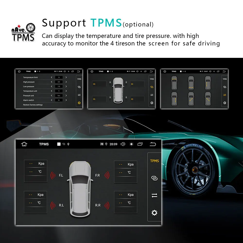 Best Podofo 2 Din Android 9.0 Car Radio GPS 7 Inch 6 DSP Multimedia For Ford  Focus 2 Mondeo Galaxy Kuga C-MAX S-MAX Car Stereo 3