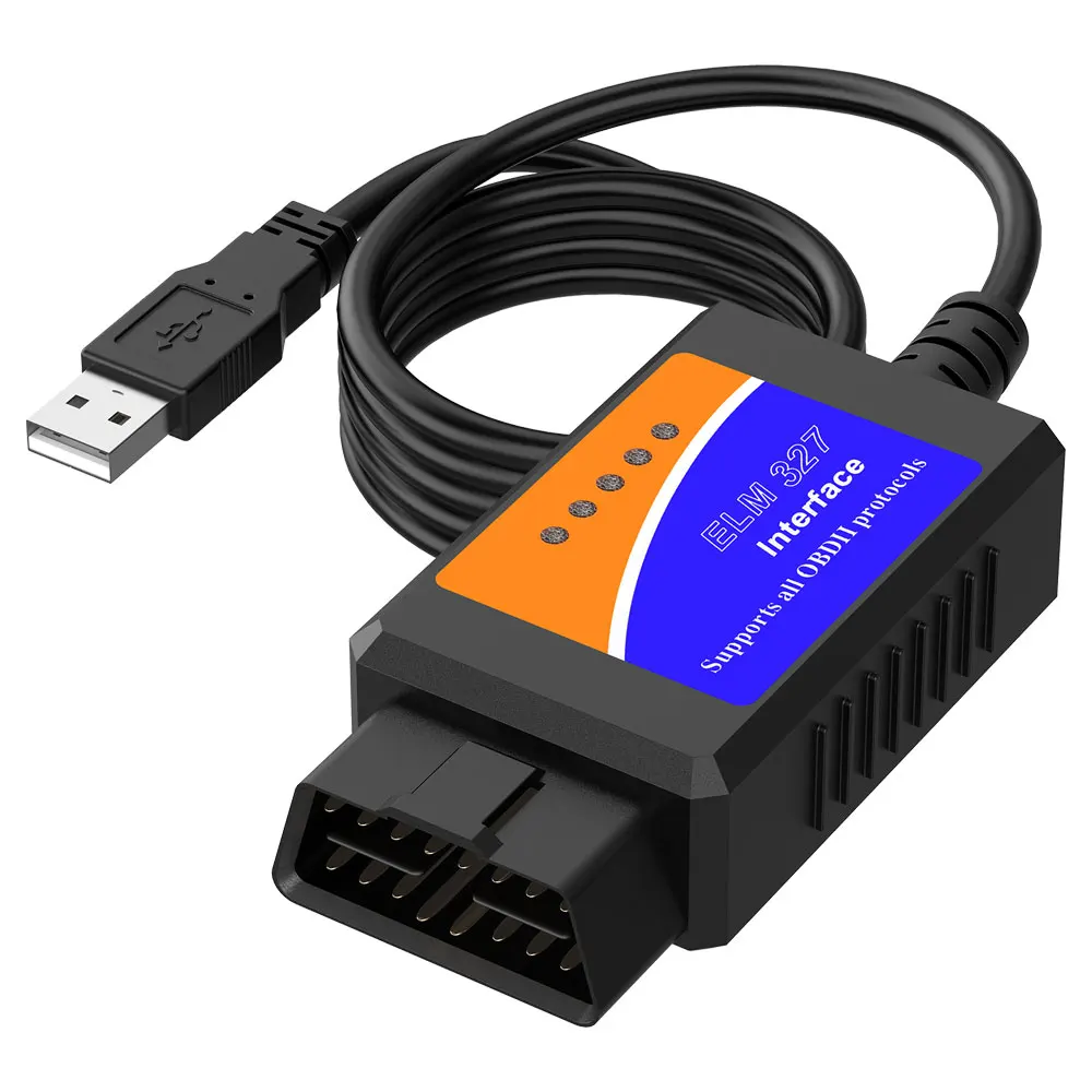 ELM327 V1.5 Пластик OBDII/EOBD сканер шины CAN без FT232RL чип
