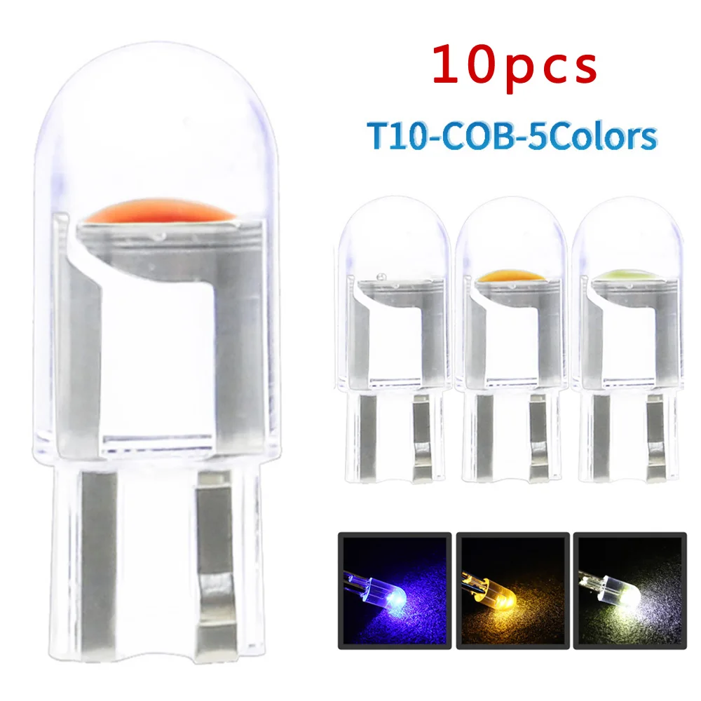10 шт 12V 501 194 W5W 7020 SMD 2 светодиодный Футболка с принтом "автомобиль" Canbus Error Free Клин светильник лампочка Водонепроницаемый Автомобильный светодиодный лампы