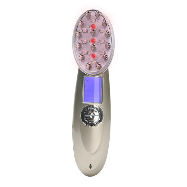 Electric Laser Hair Growth Comb Anti Hair Loss Massage Therapy Infrared RF Red Light EMS Vibration