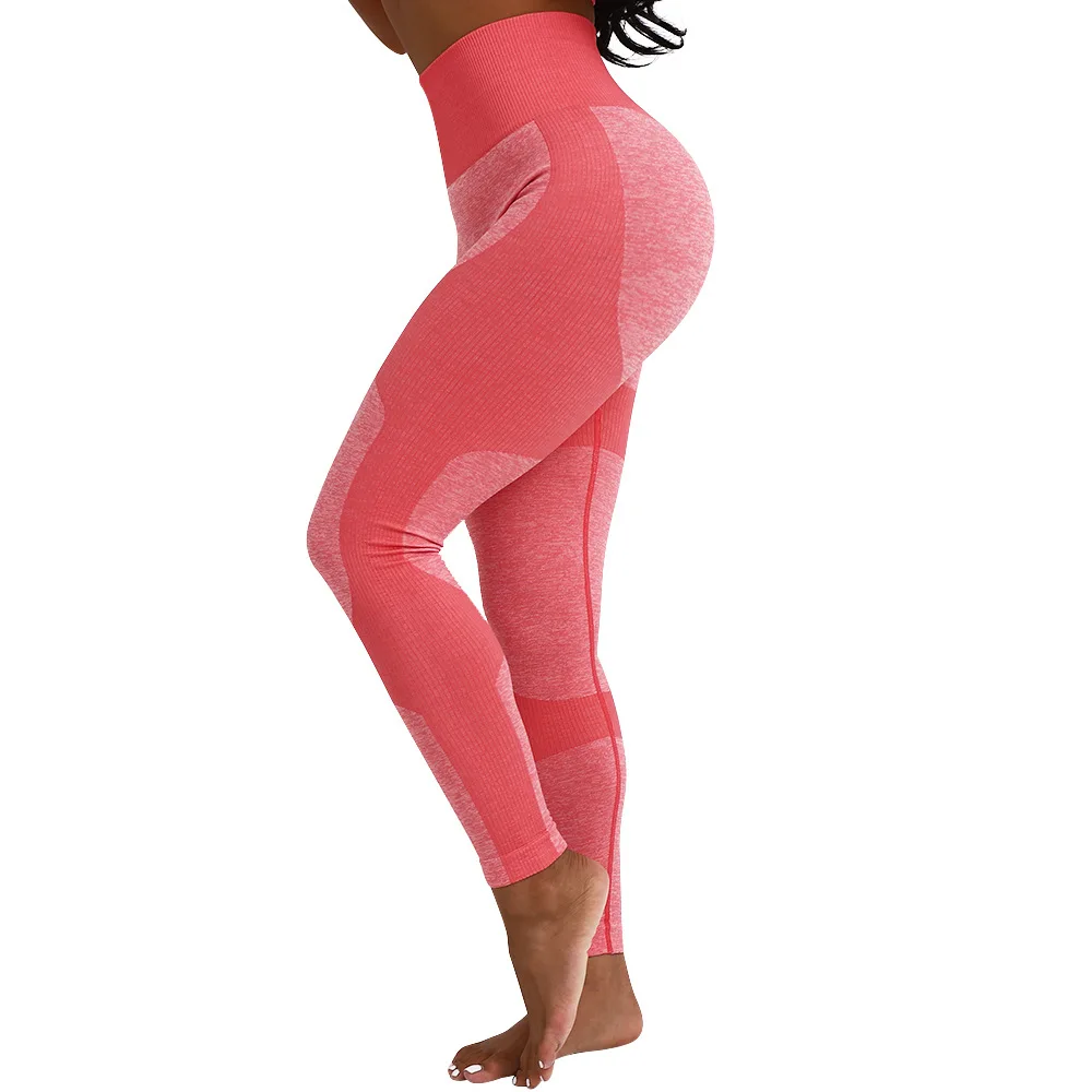 Seamless Yoga Clothing Set Women Bra Leggings Suit Tights Pants Running Sport High Waist Leggins Gym Fitness Training Sportswear - Цвет: Red (Pants)