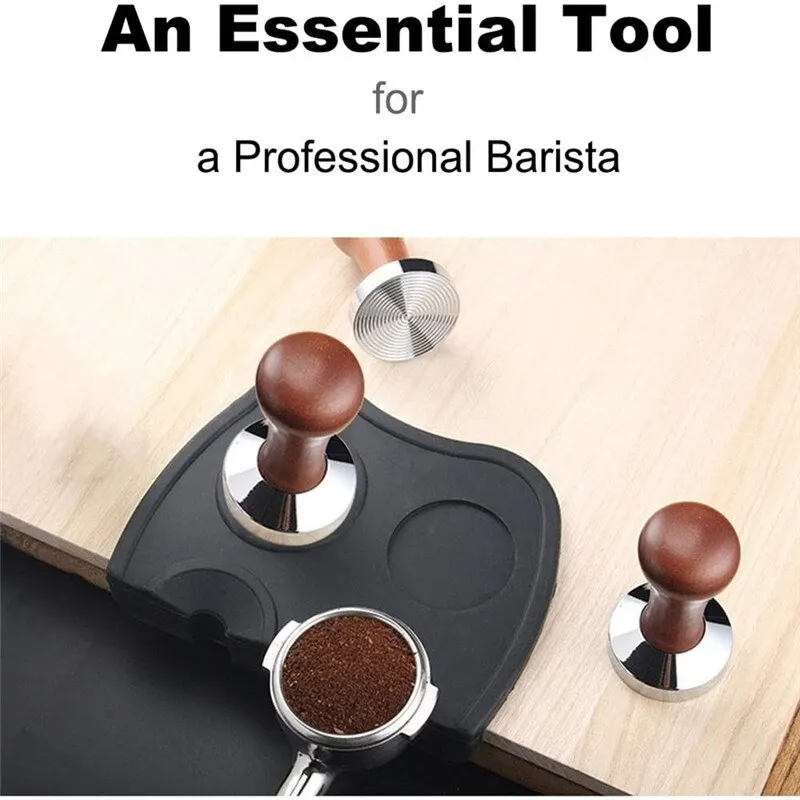 Coffee Tamper Powder Hammer Pressing Wooden Handle Coffee Distributor