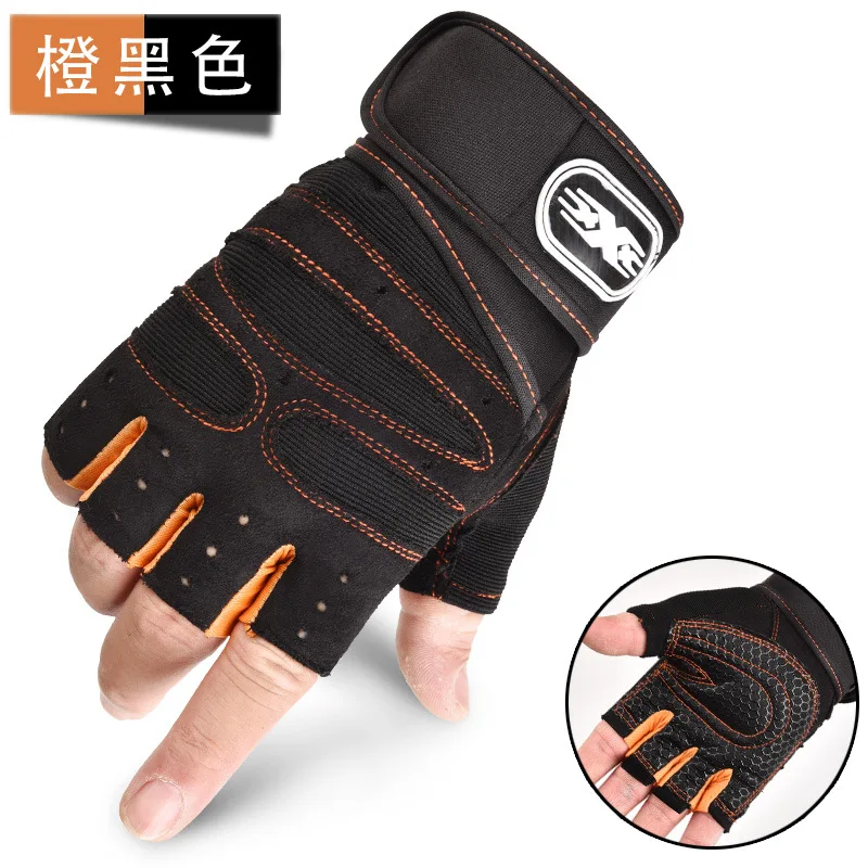 Тяжелая атлетика перчатки с половинными пальцами мужское спортивное фитнес-оборудование уличные Верховые перчатки тактика велосипедные перчатки половина пальца - Цвет: 6