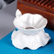 Серебряное чайное ситечко для изготовления чая ручной работы, креативный ситечко для чая, чайная церемония, домашний чай из чистого серебра
