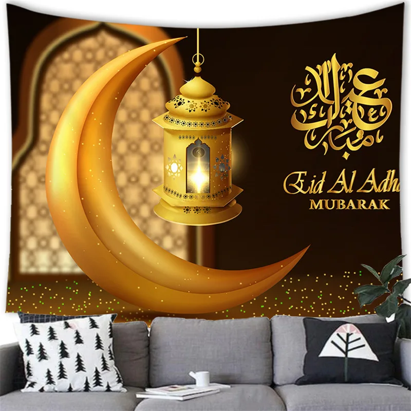 

Ramadan Mubarak Decorative Tapestry Moon Tapestry Hippie Macrame Tapestry Wall Hanging Boho Decor Witchcraft Tapestry T0012