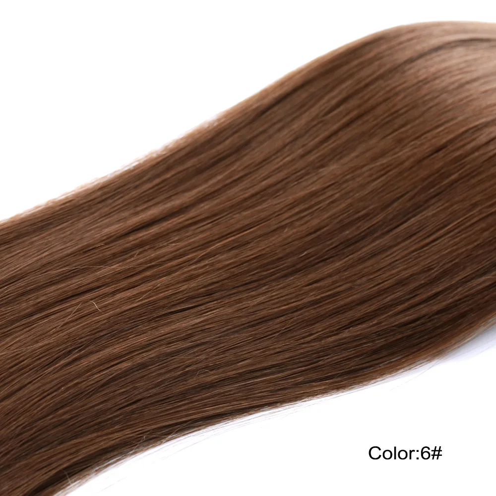 Длинные прямые волосы на заколках для наращивания 7 шт./компл. 100 г синтетический парик, заколки, заколки для волос