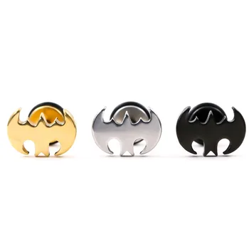 

Punk Rock Batman Earrings Stainless Steel Jewelry Trendy Screw Back Earrings Bat Biker Stud Earrings for Men and Women
