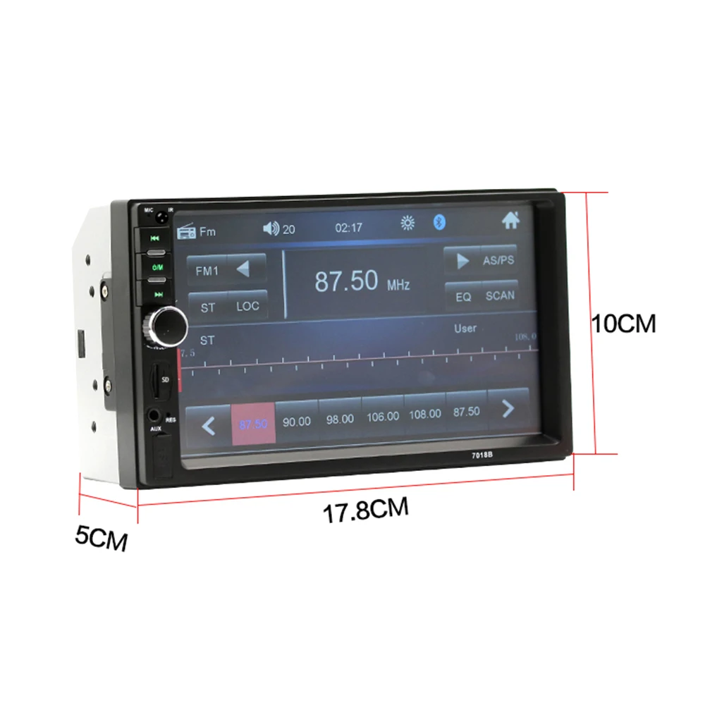 Автомагнитола Hikity 7 &quotHD 2 din MP5 сенсорный экран Bluetooth мультимедийный плеер камера