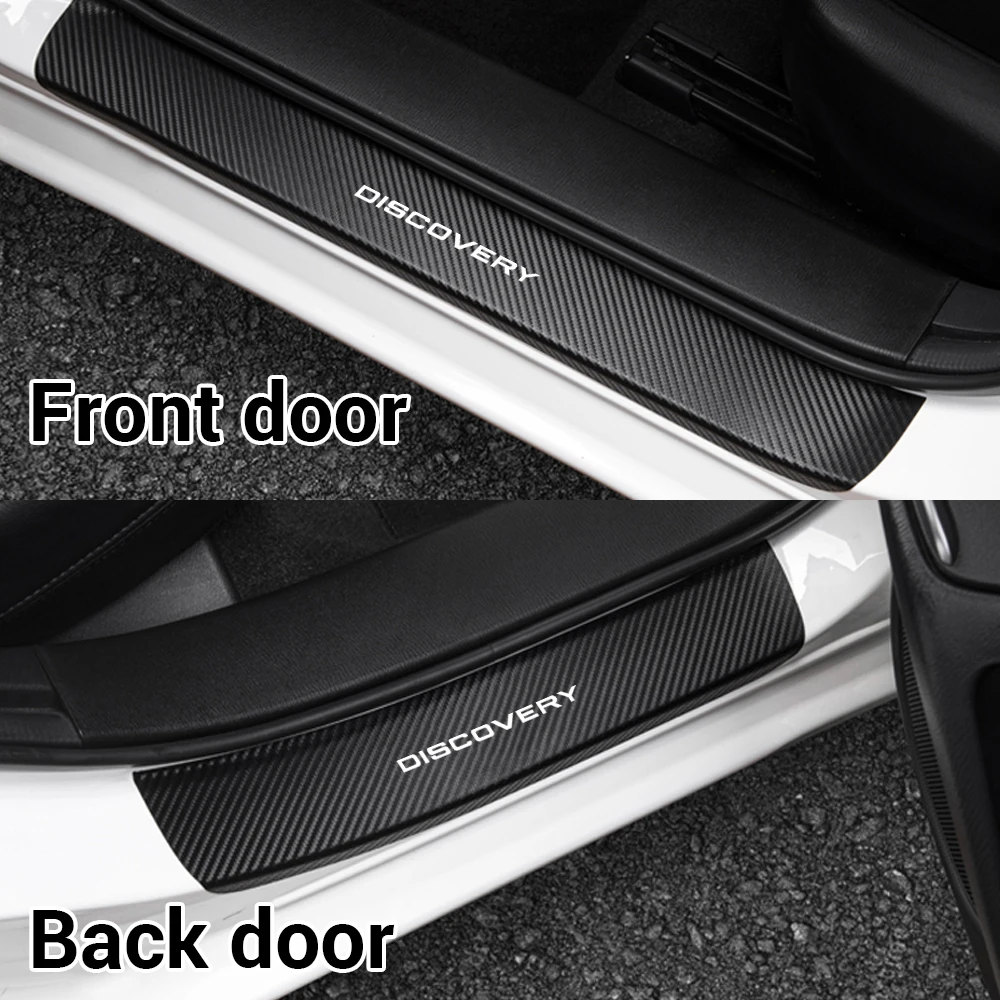 For Land Rover Range Rover Discovery 3 4 2 Autobiography 4Pcs Car Accessories 3D Vinyl Carbon Fiber Door Threshold Guard Sticker