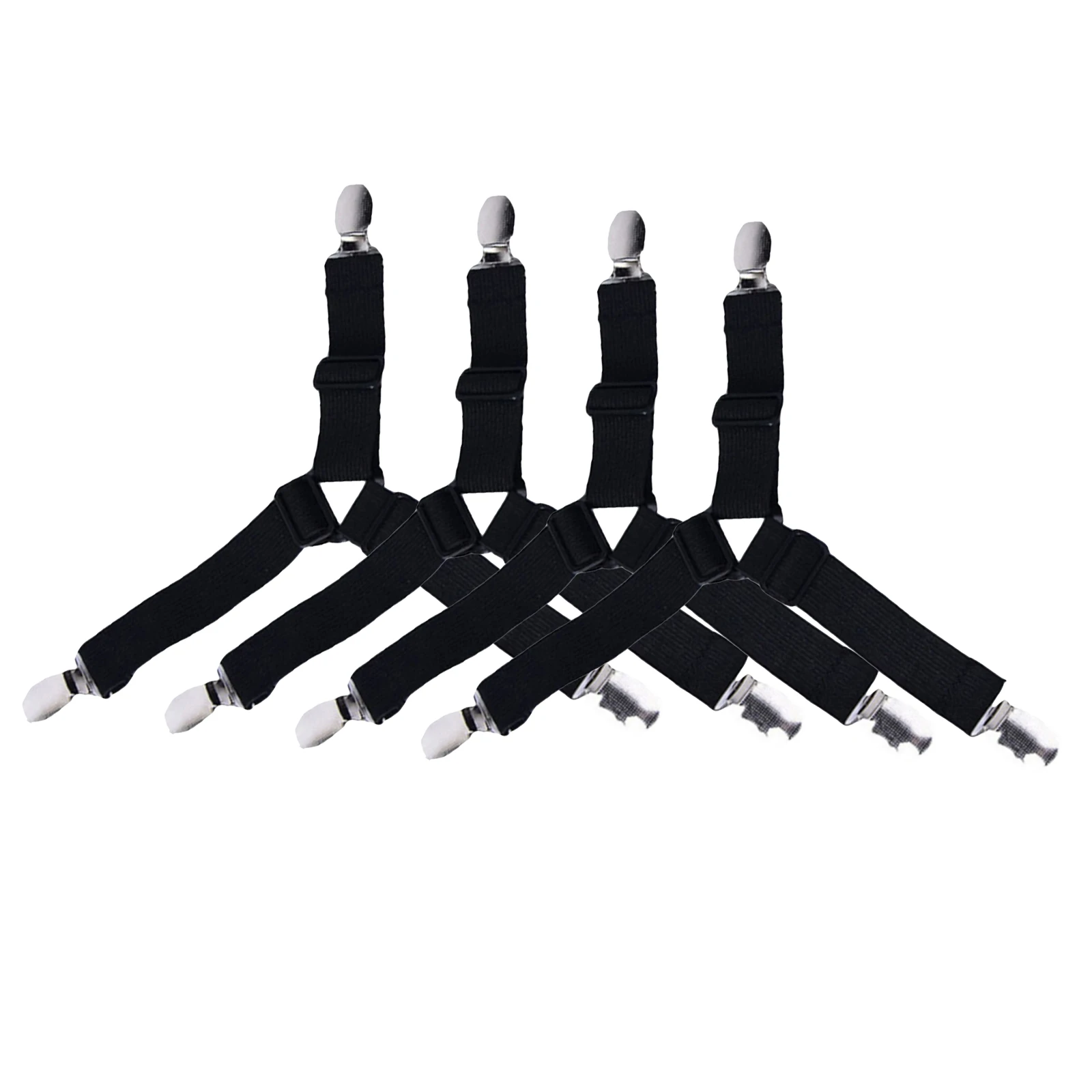 4x Bed Sheet Fasteners Bed Sheet Holder Keep Mattress Sheet Stays Adjustable