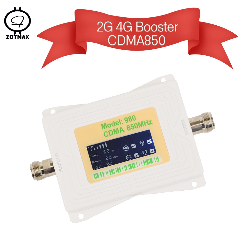 ZQTMAX 60 дБ 2g 4g повторитель cdma усилитель сигнала сотового телефона lte сотовый усилитель 850 МГц I.G.C ALC Band 5 ЖК-дисплей