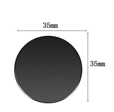 5 шт. металлическая пластина-диск для круглого магнитного автомобильного держателя для телефона, наклейка из железного листа для магнитного держателя мобильного телефона, автомобильный держатель для подставки - Цвет: 5pcs 35mm-black