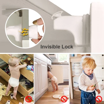 

12+3 Pcs Magnetic Child Lock Children Protection Baby Safety Lock Drawer Latch Cabinet Door Lock Limiter Children Security Locks