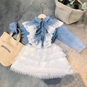 

Spring Autumn thin girls blouse Baby tee shirt kids fashion tops Children clothes V ruched lace embroidery soft 4 to 12 yrs