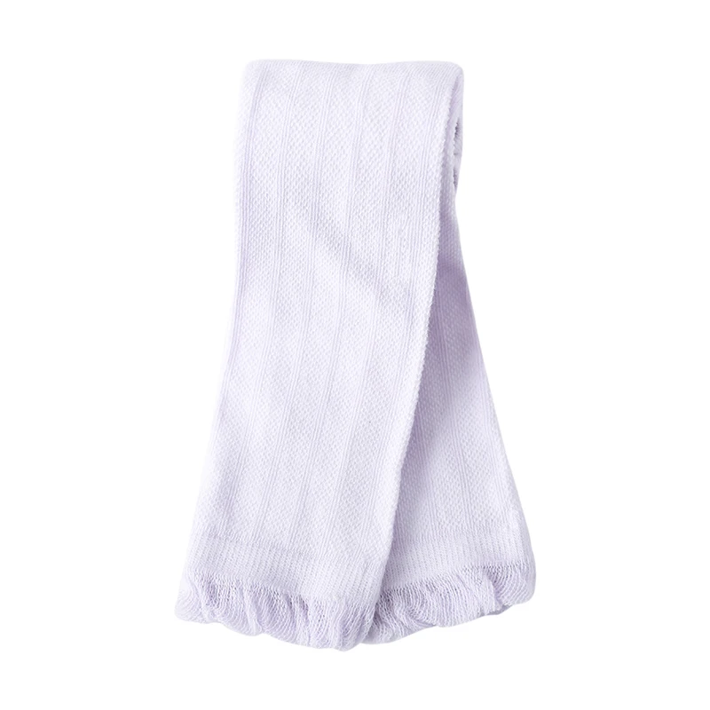Light purple Летние дышащие сетчатые штаны леггинсы для малышей милые детские леггинсы с вертикальным кружевом для девочек эластичные брюки детские леггинсы - Цвет: Light purple