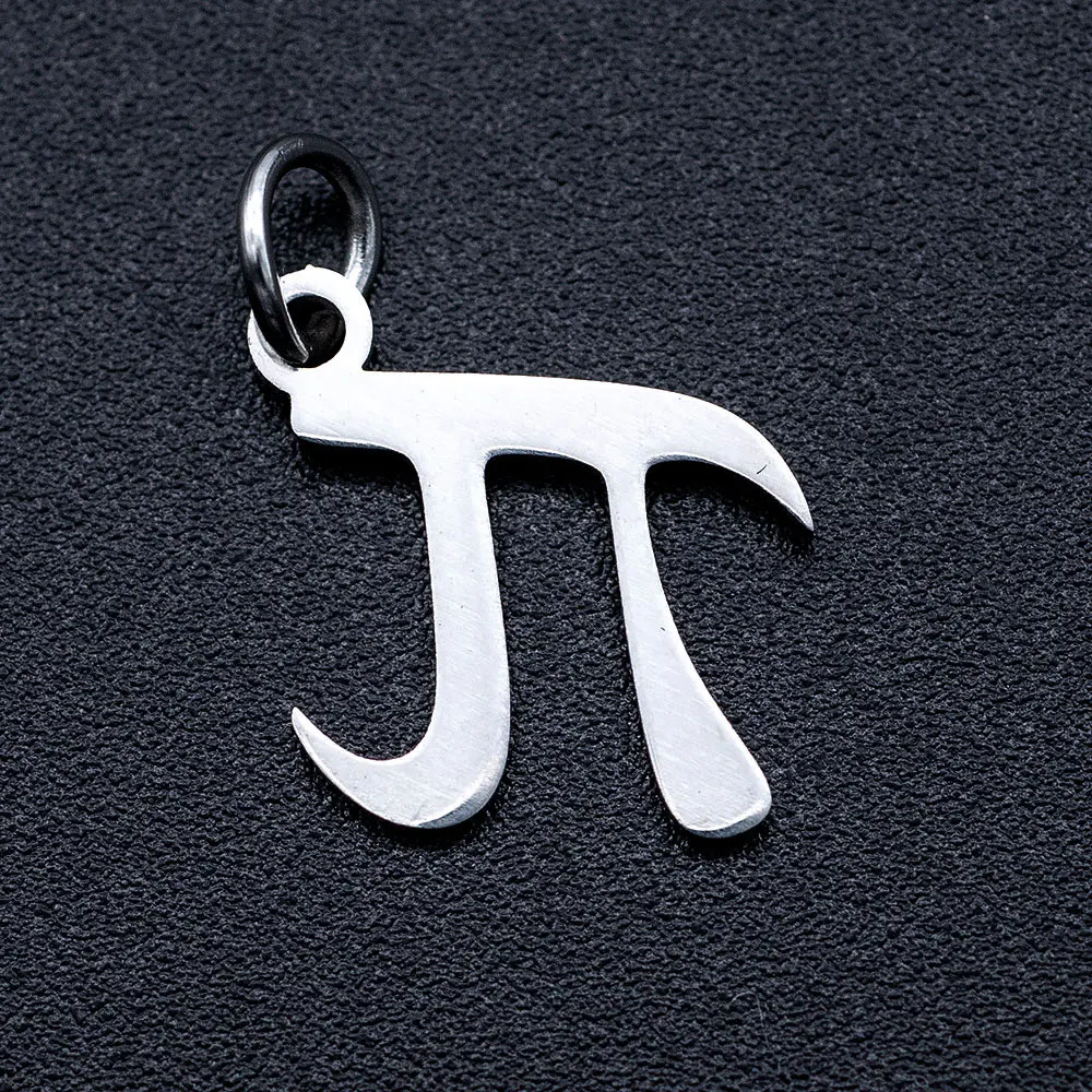 5 шт./лот 316L нержавеющая сталь Pi знак DIY Шарм кулон AAAAA качество дропшиппинг подвески для ожерелья