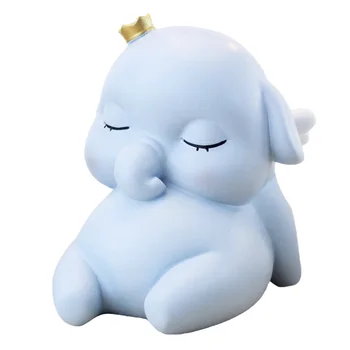 

Cartoon Elephant Piggy Bank Kids Saving Pot Money Box Craft Decor (Sky-blue)