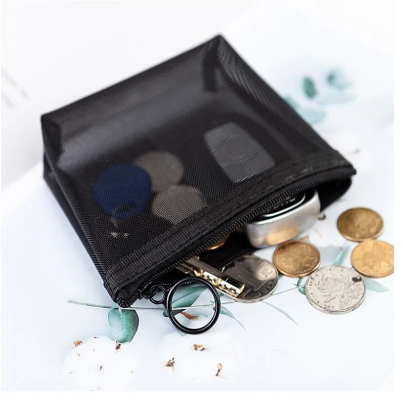 1PCS Women Men Necessary Cosmetic Bag Transparent Travel Organizer Fashion Small Large Black Toiletry Bags Makeup Pouch 5