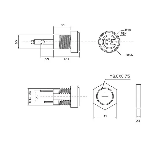 Connettore DC 2.5x5.5mm Maschio/Femmina - Kit 24 Pezzi - Per Alimentazione Elettrica - DIY - Foto 9