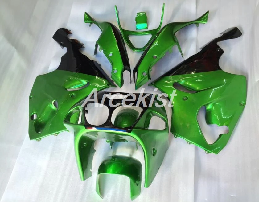 ABS обтекатель комплект подходит для Kawasaki Ninja ZX7R ZX-7R 1996-2003 96 97 98 99 00 01 02 03 Обтекатели на заказ зеленый черный